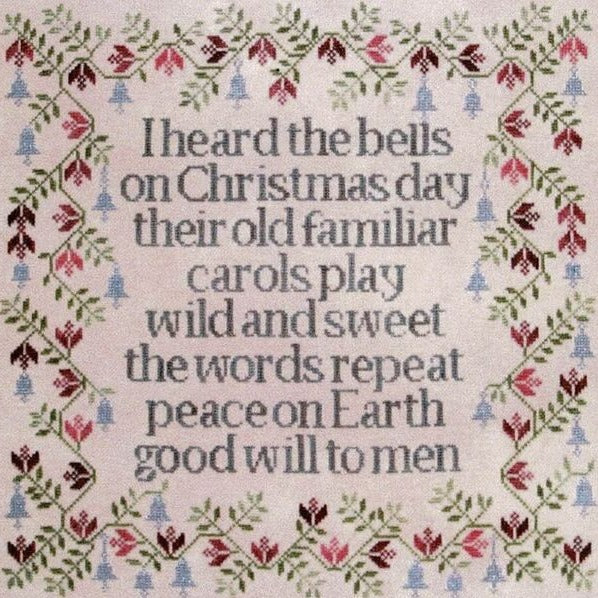 Heartstring Samplery - Christmas Bells Sampler - Cross Stitch Chart and/or Roxy Floss Co Threads