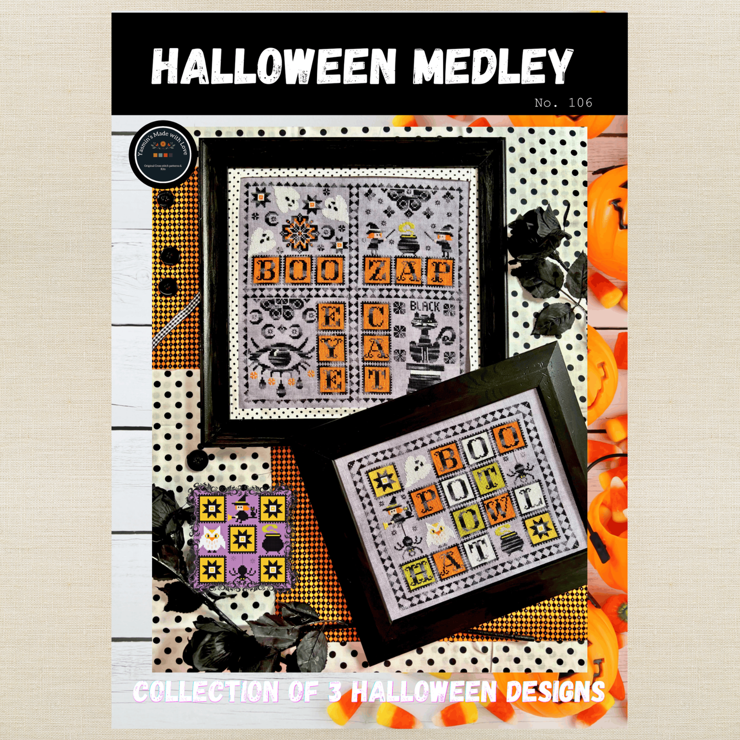 Yasmin's Made with Love - Halloween Medley - Chart IH and/or Roxy Floss Conversion