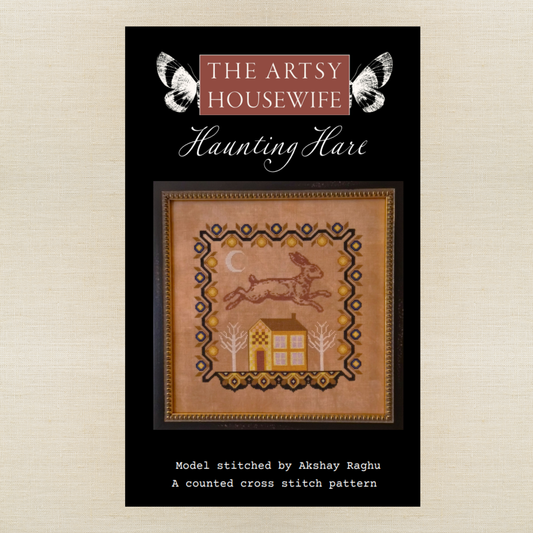 The Artsy Housewife - Haunting Hare - Chart IH and/or Roxy Floss Conversion