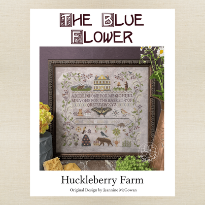 The Blue Flower - Huckleberry Farm - Booklet Chart IH and/or Roxy Floss Conversion