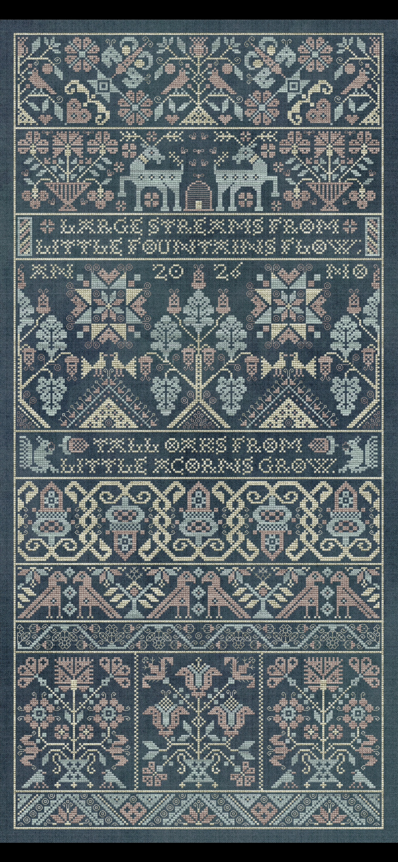 Modern Folk Embroidery - SAL 2026: Little Acorns - Booklet Chart