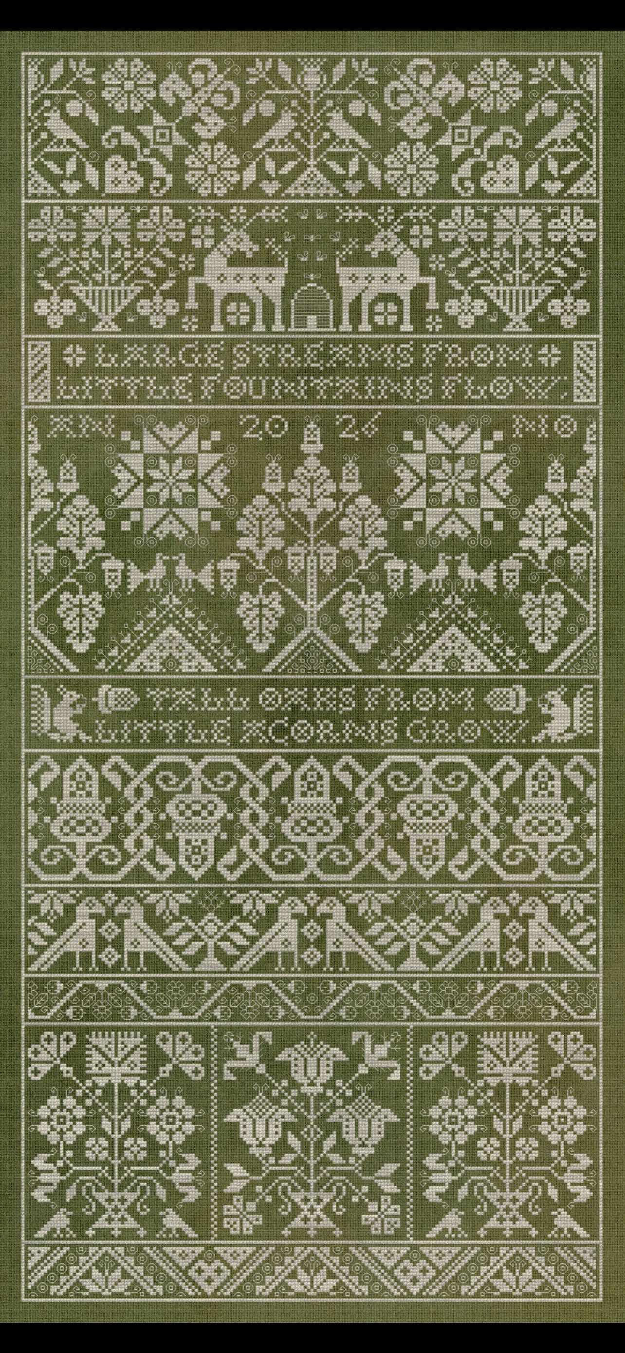 Modern Folk Embroidery - SAL 2026: Little Acorns - Booklet Chart