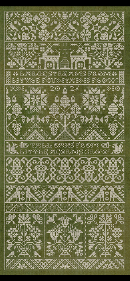 Modern Folk Embroidery - SAL 2026: Little Acorns - Booklet Chart