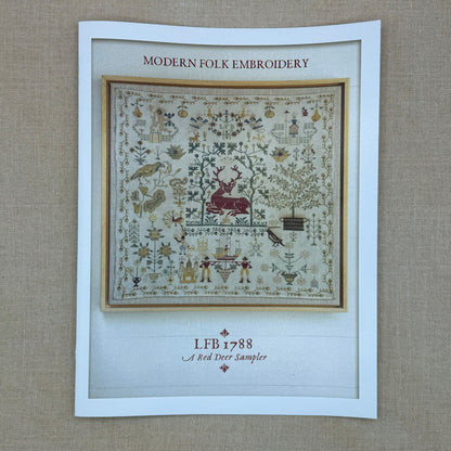 Modern Folk Embroidery - LFB 1788: A Red Deer Sampler - Booklet Chart and/or Roxy Floss