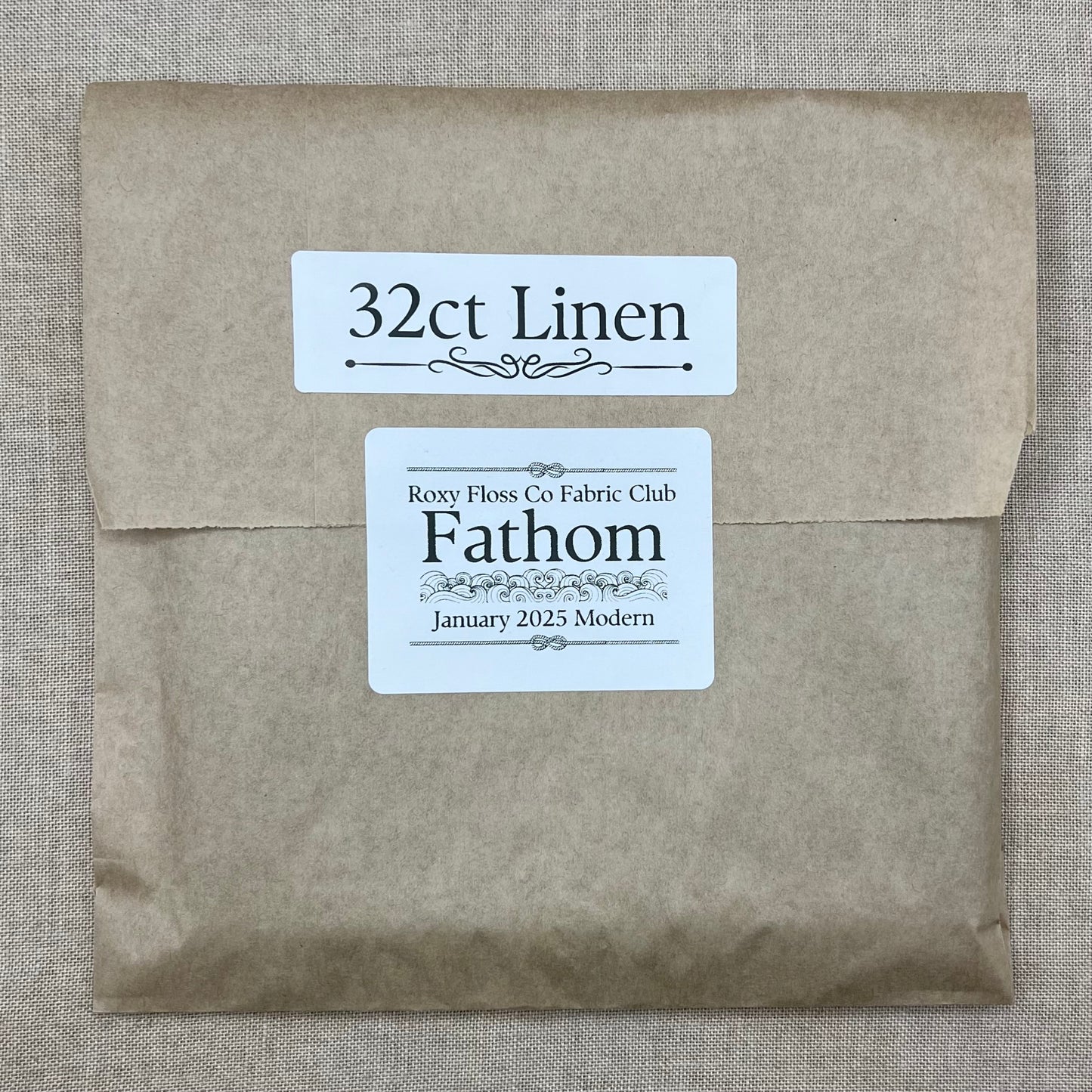 Roxy Floss Co Aida, Evenweave & Linen - Fathom - Modern