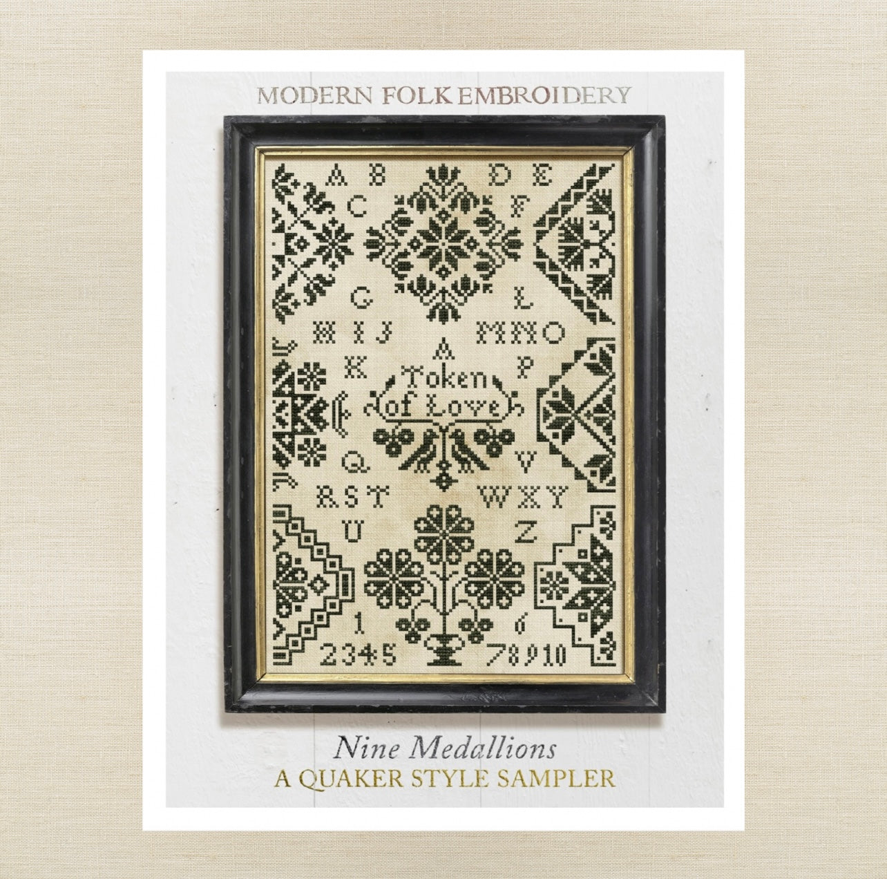 Modern Folk Embroidery - Nine Medallions: A Quaker Style Sampler - Booklet Chart