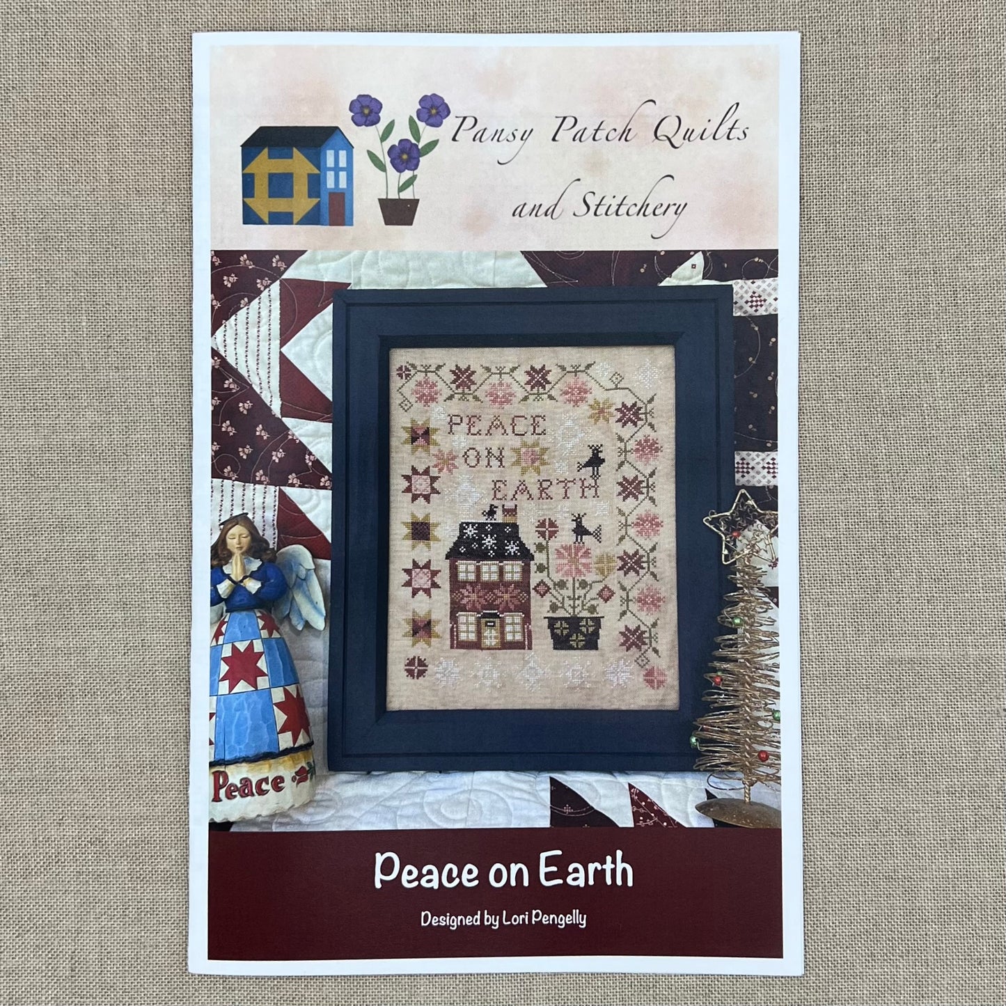 Pansy Patch Quilts and Stitchery - Peace on Earth - Cross Stitch Chart and/or Roxy Floss Co Threads
