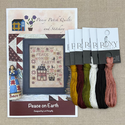 Pansy Patch Quilts and Stitchery - Peace on Earth - Cross Stitch Chart and/or Roxy Floss Co Threads