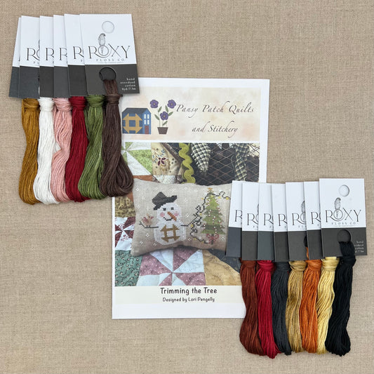 Pansy Patch Quilts and Stitchery - Trimming the Tree - Cross Stitch Chart and/or Roxy Floss Co Threads