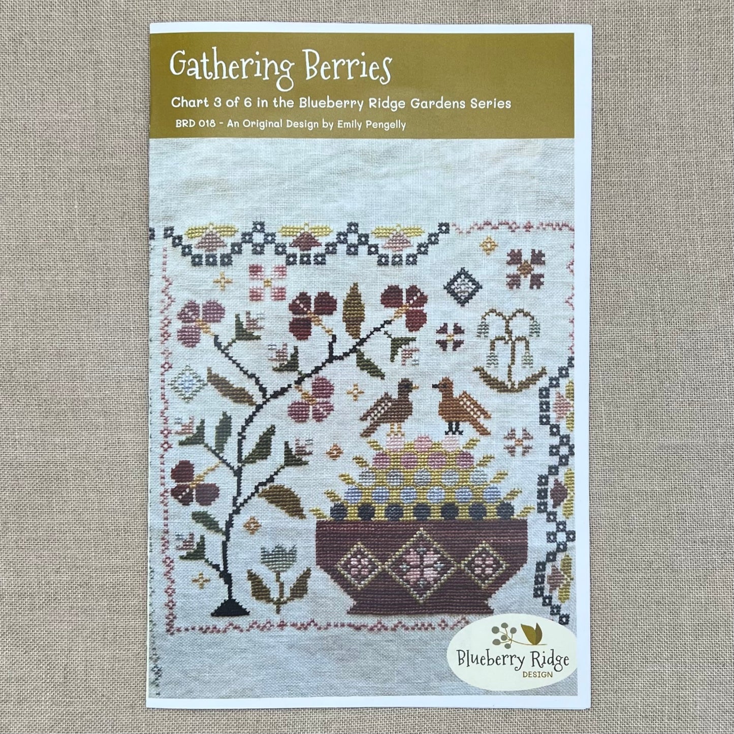 Blueberry Ridge Design - Gathering Berries - Cross Stitch Chart and/or Roxy Floss Co Threads
