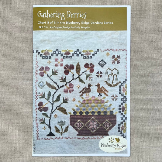 Blueberry Ridge Design - Gathering Berries - Cross Stitch Chart and/or Roxy Floss Co Threads