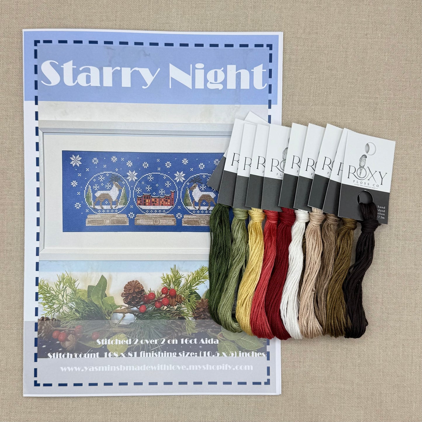 Yasmin's Made with Love - Starry Night - Chart and/or Roxy Floss Pack