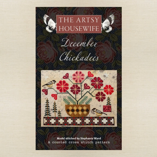 The Artsy Housewife - December Chickadees - Chart and/or Roxy Floss Conversion