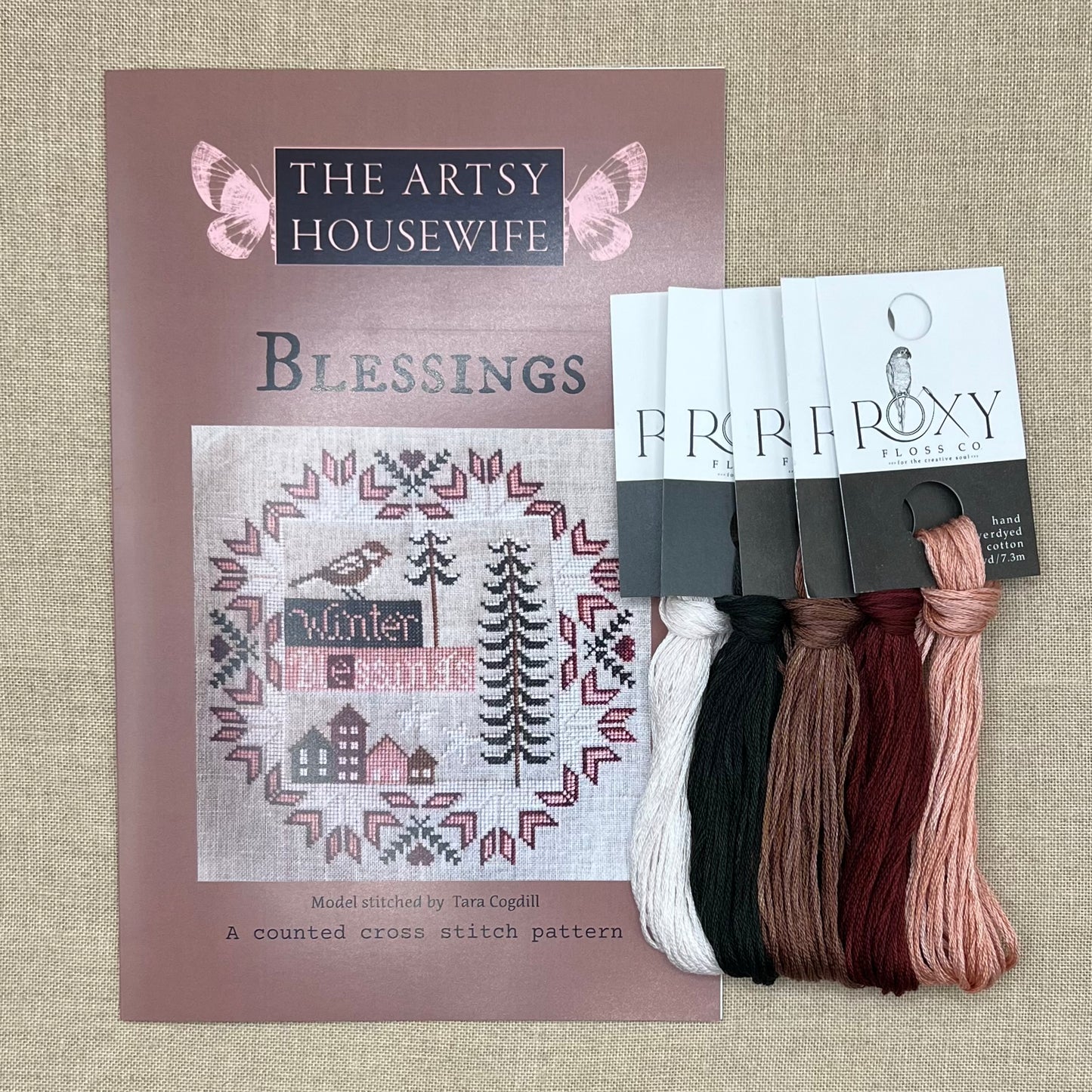 The Artsy Housewife - Blessings - Chart and/or Roxy Floss Conversion