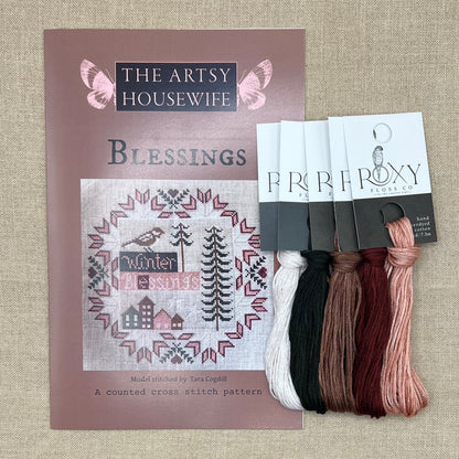 The Artsy Housewife - Blessings - Chart and/or Roxy Floss Conversion