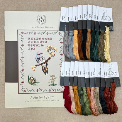 Diana Bloom Designs - A Flicker Of Fall - Chart and/or Roxy Floss
