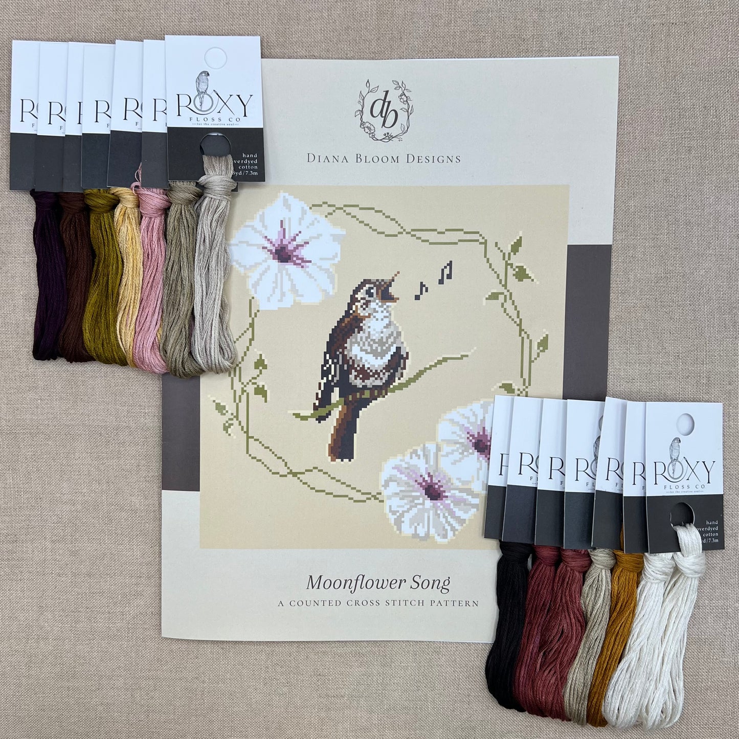 Diana Bloom Designs - Moonflower Song - Chart and/or Roxy Floss