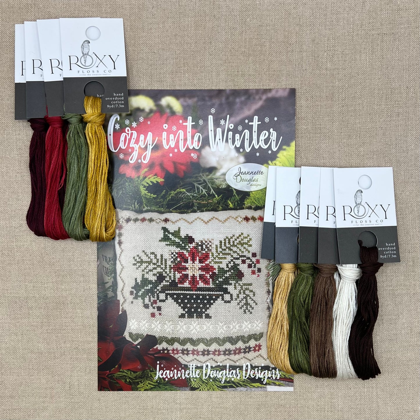 Jeannette Douglas Designs - Cozy Into Winter - Booklet Chart and/or Roxy Floss Conversion