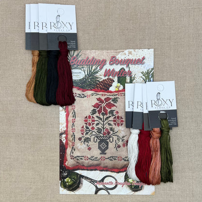Jeannette Douglas Designs - Budding Bouquet #2 Winter - Booklet Chart and/or Roxy Floss Conversion