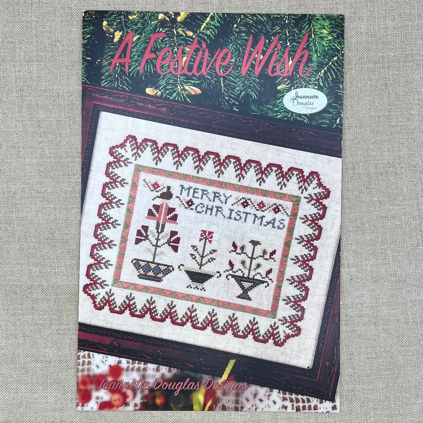 Jeannette Douglas Designs - A Festive Wish - Booklet Chart and/or Roxy Floss Conversion