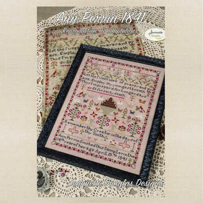 Jeannette Douglas Designs - Ann Perrin 1841 - Booklet Chart and/or Roxy Floss Conversion