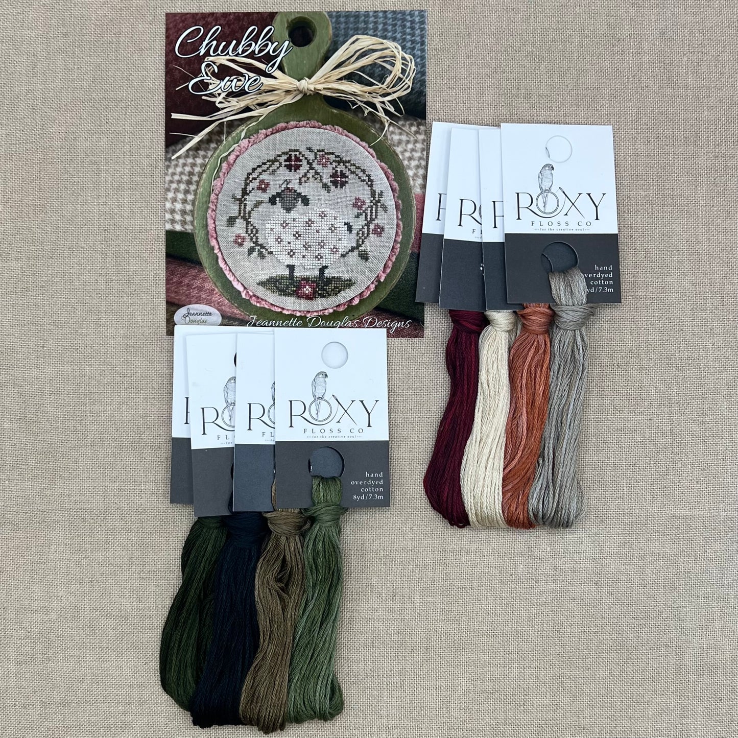 Jeannette Douglas Designs - Chubby Ewe - Booklet Chart and/or Roxy Floss Conversion