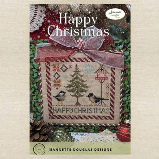 Jeannette Douglas Designs - Happy Christmas - Booklet Chart and/or Roxy Floss Conversion