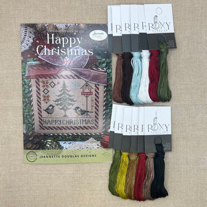 Jeannette Douglas Designs - Happy Christmas - Booklet Chart and/or Roxy Floss Conversion