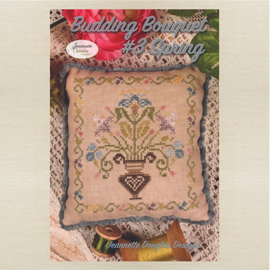 Jeannette Douglas Designs - Budding Bouquet #3 Spring - Booklet Chart and/or Roxy Floss Conversion
