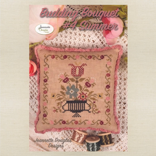 Jeannette Douglas Designs - Budding Bouquet #4 Summer - Booklet Chart and/or Roxy Floss Conversion