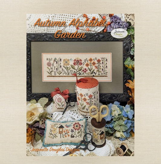 Jeannette Douglas Designs - Autumn Alphabet Garden - Booklet Chart and/or Roxy Floss Conversion