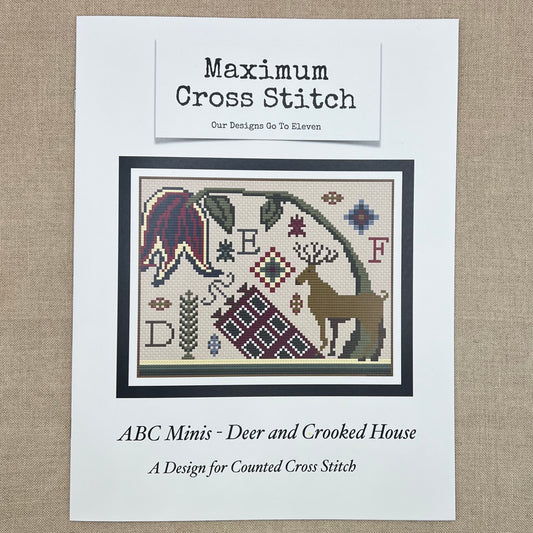 Maximum Cross Stitch - ABC Minis: Deer and Crooked House - Booklet Chart and/or Roxy Floss