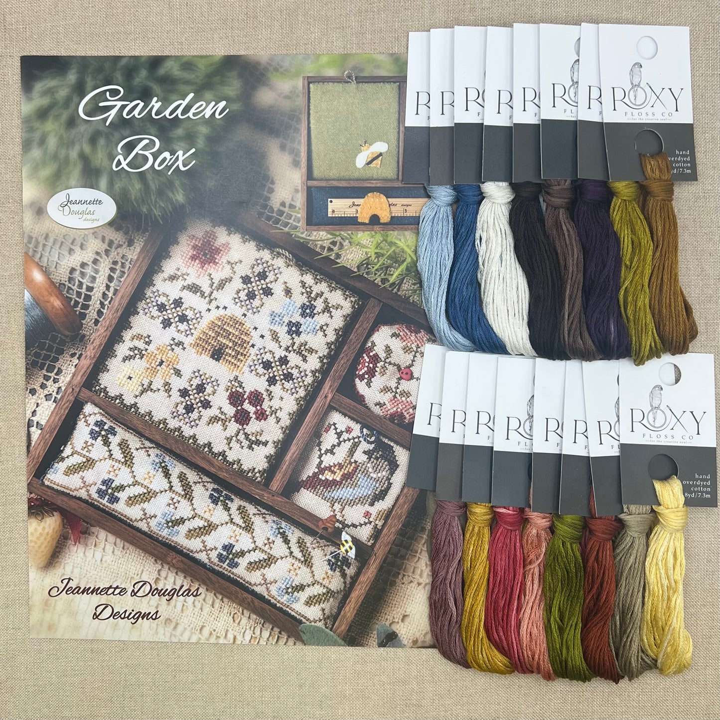Jeannette Douglas Designs - Garden Box - Booklet Chart and/or Roxy Floss Conversion