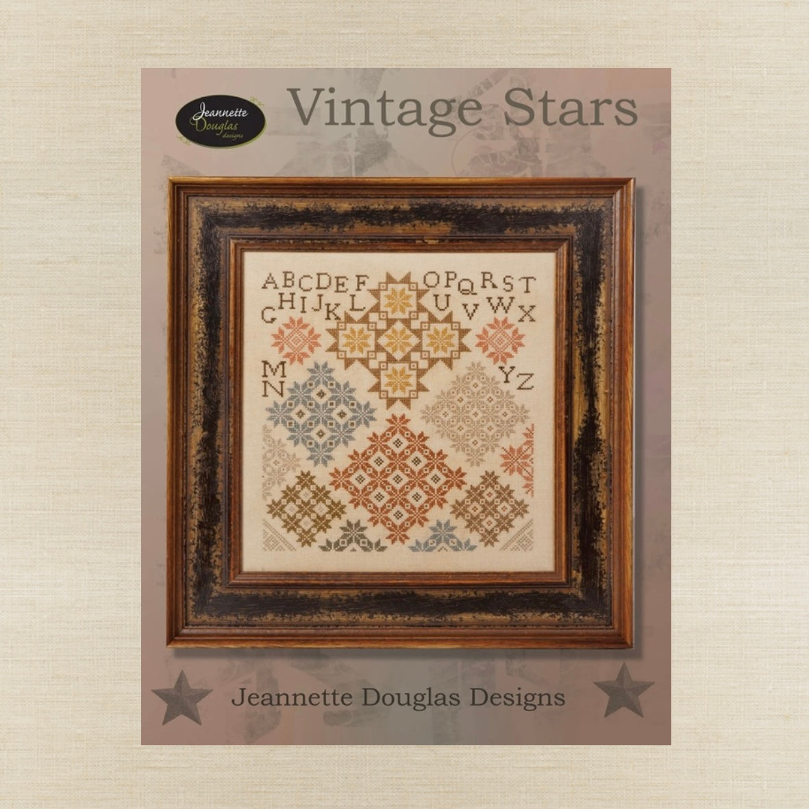 Jeannette Douglas Designs - Vintage Stars - Booklet Chart and/or Roxy Floss Conversion