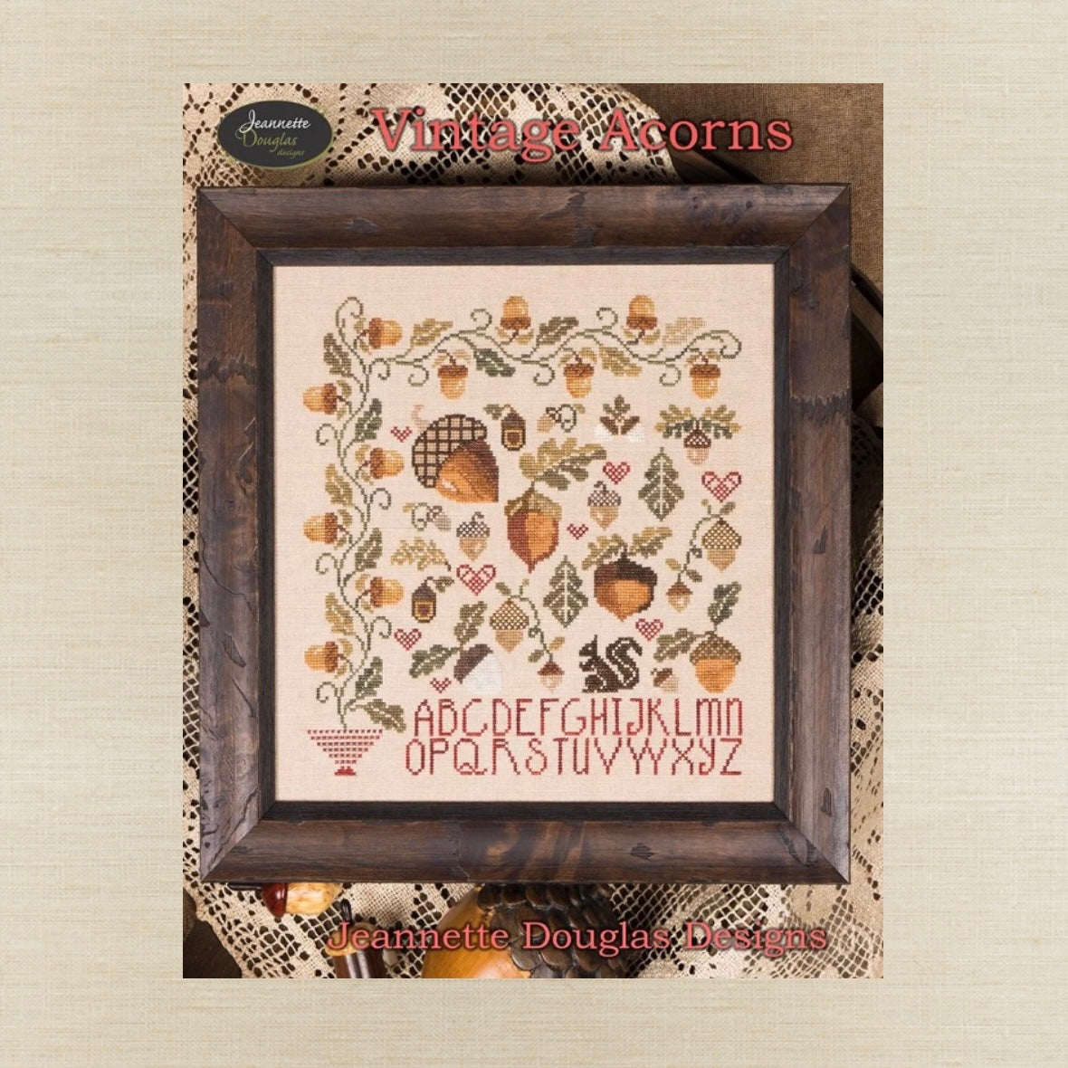 Jeannette Douglas Designs - Vintage Acorns - Booklet Chart and/or Roxy Floss Conversion
