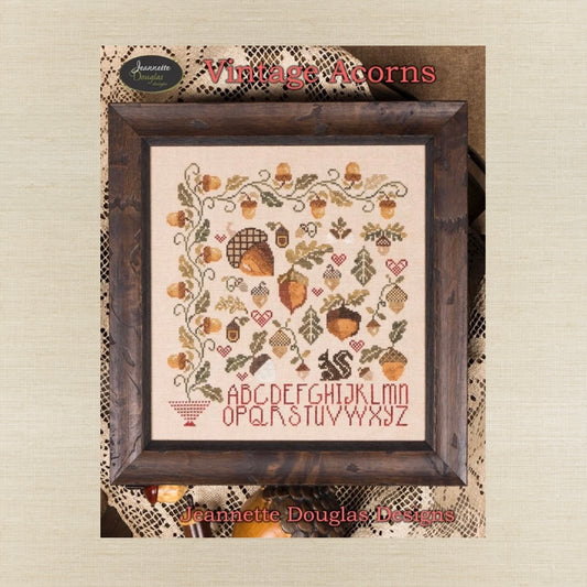 Jeannette Douglas Designs - Vintage Acorns - Booklet Chart and/or Roxy Floss Conversion