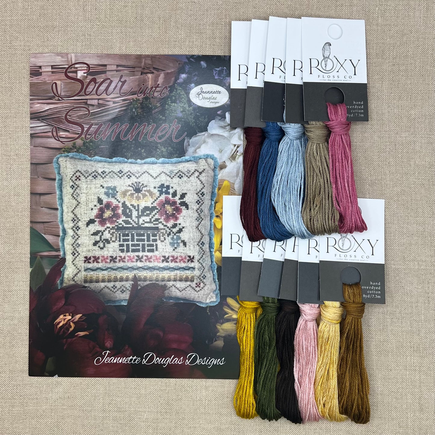 Jeannette Douglas Designs - Soar Into Summer - Booklet Chart and/or Roxy Floss Conversion