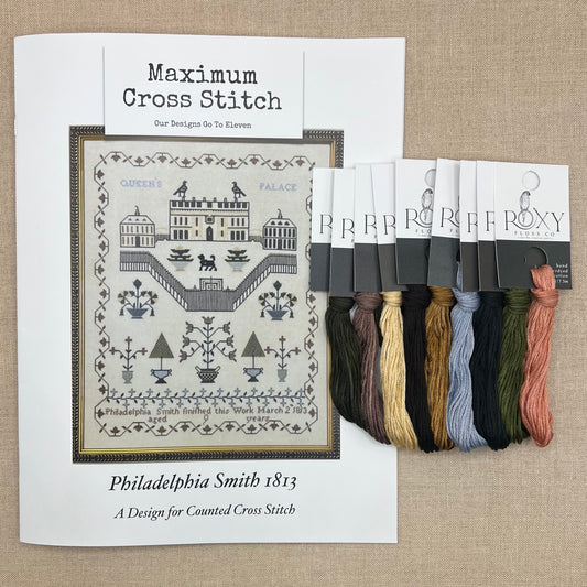 Maximum Cross Stitch - Philadelphia Smith 1813 - Booklet Chart and/or Roxy Floss Pack
