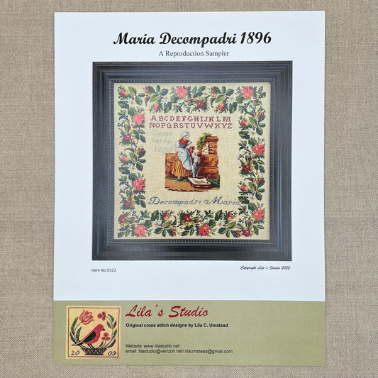 Lila's Studio - Maria Decompadri 1896 - Booklet Chart and/or Roxy Floss Conversion
