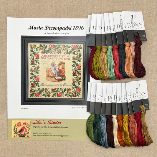 Lila's Studio - Maria Decompadri 1896 - Booklet Chart and/or Roxy Floss Conversion