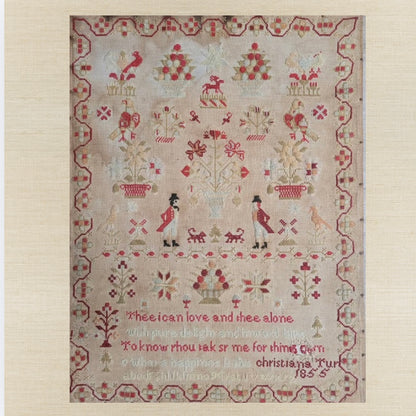 Crowsfeetstitching - Christiana Turner, 1855 - Booklet Chart and/or Roxy Floss Pack