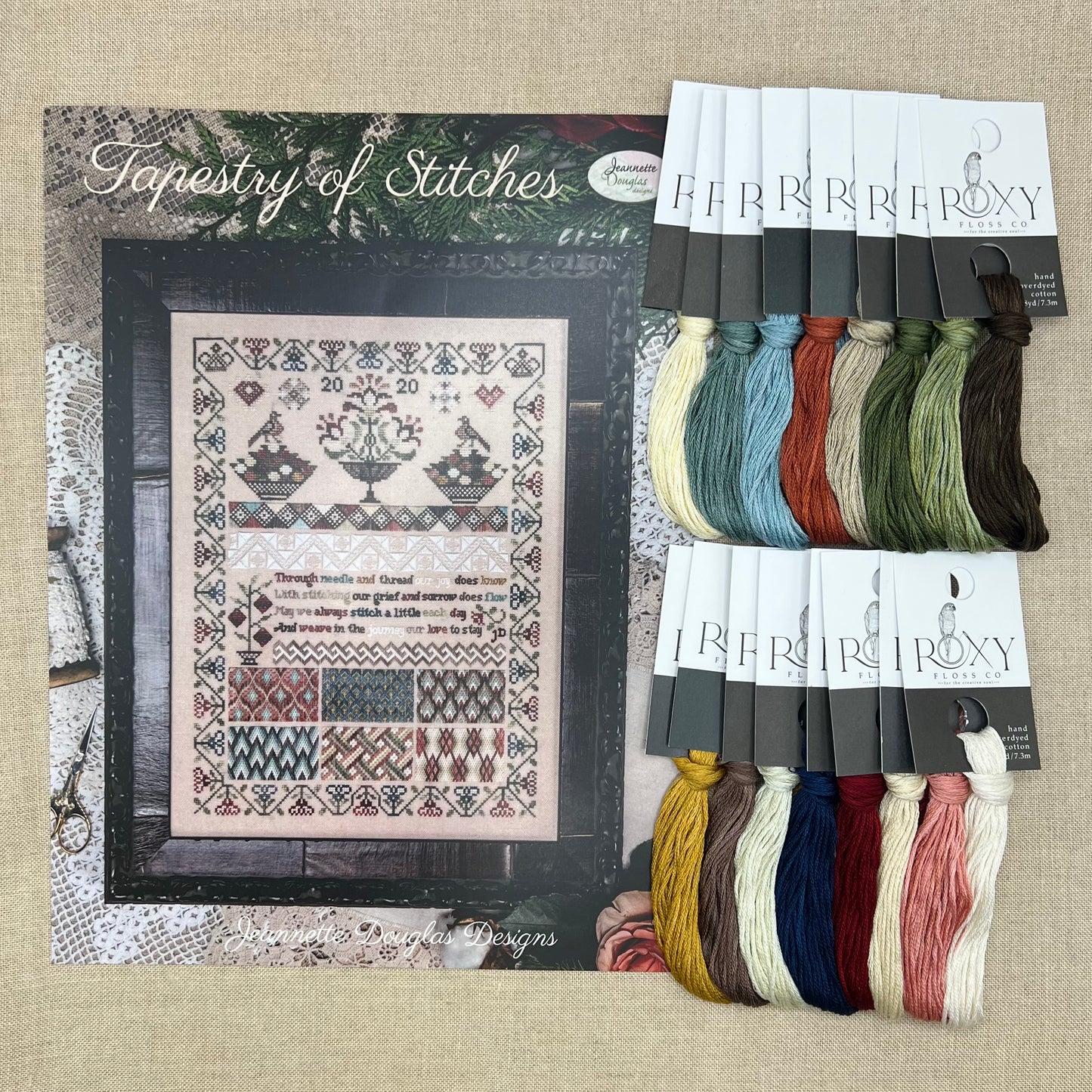 Jeannette Douglas Designs - Tapestry of Stitches - Booklet Chart and/or Roxy Floss Conversion