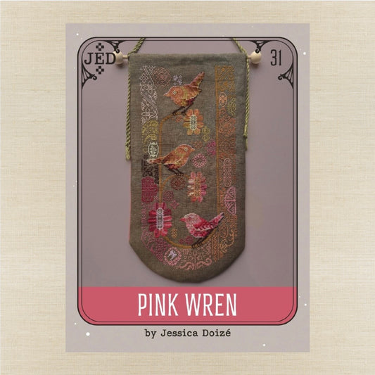 JEDxStitch - Pink Wren - Booklet Chart IH and/or Roxy Floss Co Floss