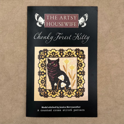The Artsy Housewife - Chonky Forest Kitty - Booklet Chart IH and/or Roxy Floss Conversion