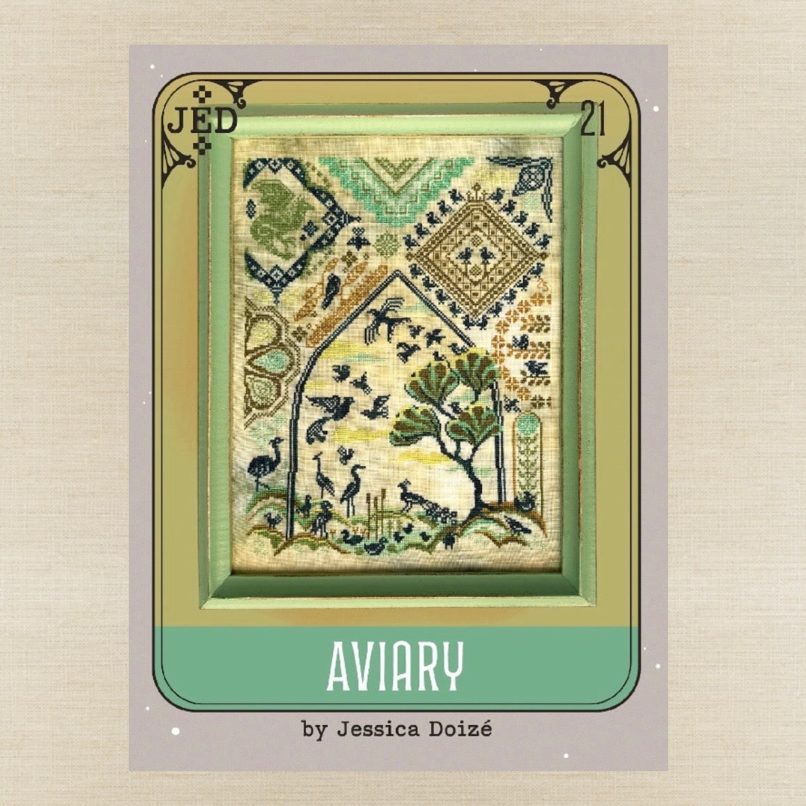 JEDxStitch - Aviary - Booklet Chart IH and/or Roxy Floss Co Floss