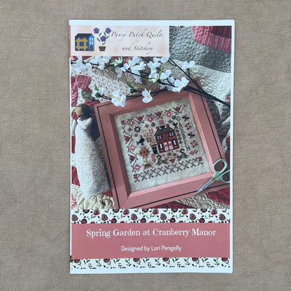Pansy Patch Quilts and Stitchery - Spring Garden at Cranberry Manor - Cross Stitch Chart and/or Roxy Floss Co Threads