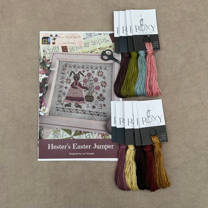 Pansy Patch Quilts and Stitchery - Hester's Easter Jumper - Cross Stitch Chart and/or Roxy Floss Co Threads