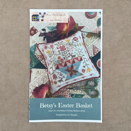 Pansy Patch Quilts and Stitchery - Betsy's Easter Basket - Cross Stitch Chart and/or Roxy Floss Co Threads