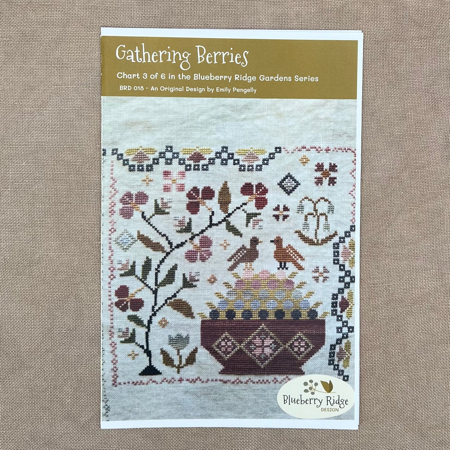 Blueberry Ridge Design - Gathering Berries - Cross Stitch Chart and/or Roxy Floss Co Threads