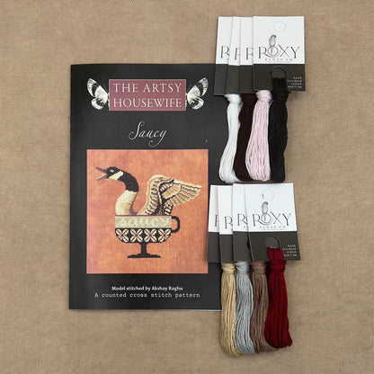 The Artsy Housewife - Saucy - Chart IH and/or Roxy Floss Conversion